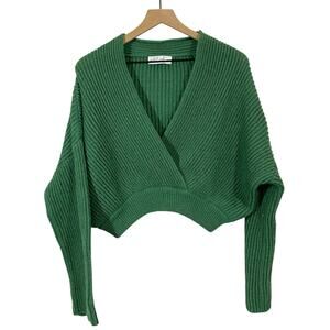 Petal & Pup Brinley Crop Sweater - Green - Large